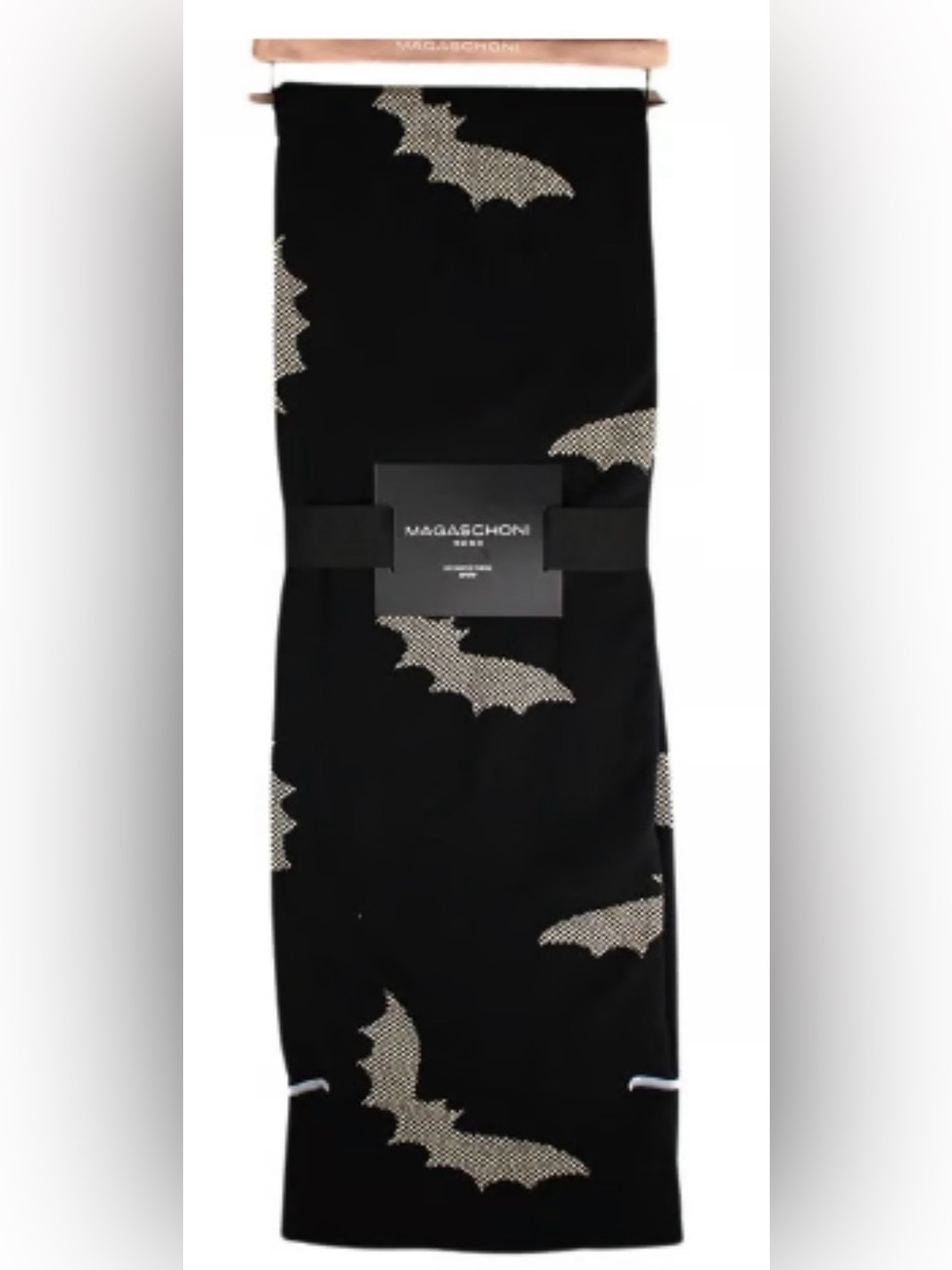 NWT Magaschoni Home Beaded Rhinestone Bat 50 x 70 Oversized Blanket Halloween